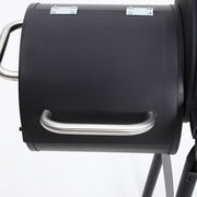 Large Charcoal Barrel BBQ Grill Garden Barbecue Patio Smoker Portable Wheels