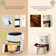 5L Digital Air Fryer Large Transparent Multifunction Oven Cooker 1800W Oil Free