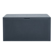 340L Grey Garden Storage Utility Cushion Box Shed Plastic Storage Container Box