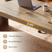 70.9-Inch Long Executive Desk, Modern Wooden Office Computer Desk Writing Table