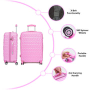 Hard Shell PC+ABS Cabin Suitcase 4 Wheel Travel Luggage Trolley Lightweight Case