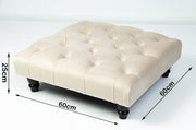 Large Square Footstool Coffee Table Upholstery Fabric Footstools Matching Button