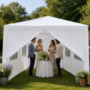 NEW! 3m x 6m White Waterproof Garden Gazebo Marquee Awning Party Tent