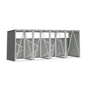 Quadruple WheelieBin Storage Metal Store Cover Garden Rubbish Dustbin Shed House