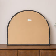 This Dark Wood Framed Arched Wall & Mantle Mirror is a rustic, natural, wall mou
