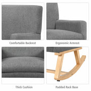 Fabric Upholstered Recliner Rocking Chair Armchair Lounge Sofa Seat Relax Rocker