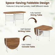 Farmhouse Writing Table 150 CM Foldable Dining Table for 6-8 People