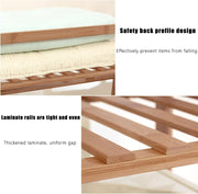 Heavy Duty Double Clothes Rail Rack Garment Hanging Stand Open Wardrobe Bamboo