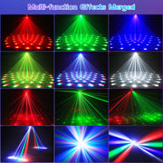 105W Moving Head Party Light Rotating Disco Ball Laser Beam Strobe Remote DMX