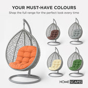 Hanging Egg Chair Cushion for Garden, Outdoor Swing Chair Seat Pad Cushion Round