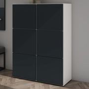 Shoe Storage Cabinet Wooden Shoe Rack Space-saving 3 Units 6 Tiers Many Colors