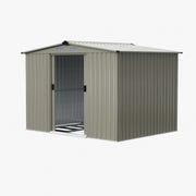 Garden Shed 8 X 6FT Metal Apex Roof With Free Foundation Outdoor Storage House