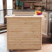 Garden Cocktail Bar Rustic Pine Wooden Home Bar Table Pub Counter Reception Desk