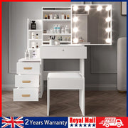 Dressing Table With Drawers Mirror Stool Set Makeup Desk Vanity Table Bedroom La