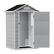 Plastic Garden Storage Shed Outdoor Storage House Tools Shed with Window & Floor