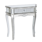 Ornate mirrored half moon console table living room hallway demi lune furniture