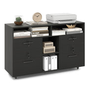 File Cabinet Mobile Lateral Filing Storage Organizer-Black