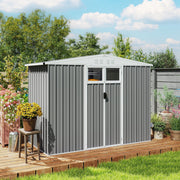 8 x 4 ft Garden Storage Shed, Outdoor Metal Shed Refurbished