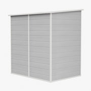 6X4FT Plastic Garden Storage Shed Outdoor Tool House With Floor & Lockable Doors