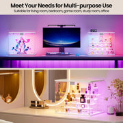 LED Glass Door Display Case RGB Music Sync 5-Tier Adjustable Figure Showcase