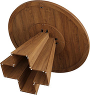 46.46-Inch Round Dining Table Modern Wooden Circle Kitchen Table for 2-4 People