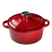 26cm Cast Iron Casserole Dish Pot w/Lid Dutch Oven 5L Enameled Stew Pot Stockpot