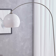 Curved Floor Lamp Standard Living Room Light Retro Domed Shade without LED Bulb