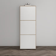 Shoe Storage Cabinet Wooden Shoe Rack Space-saving 3 Units 6 Tiers Many Colors