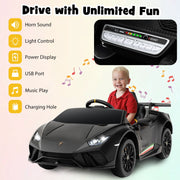 Lamborghini Kids Ride-on Car 12V Battery Powered Electric Vehicle-Black