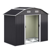 7.5X4FT Metal Garden Shed Curve Roof With FREE Foundation Base Storage House New