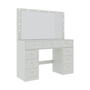 Dressing Table With Drawers Mirror Stool Set Makeup Desk Vanity Table Bedroom