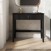 Dressing Table, Stool & Pair of 3 Drawer Bedside Tables - Hales Black Range