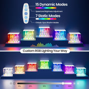 LED Glass Door Display Case RGB Music Sync 5-Tier Adjustable Figure Showcase