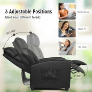 Modern Upholstered Recliner Armchair Sofa Lounge Chair Adjustable Backrest Home