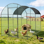2X3M Walk In Chicken Run Coop Large Outdoor Pen Metal Duck Hen Poultry Cage Shed