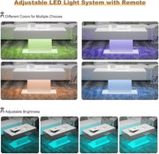 High Gloss LED Coffee Table Cocktail Center Table Modern Living Room Rectangle