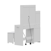 Dressing Table With 5 Drawers LED Mirror Set Makeup Desk Vanity Table Bedroom