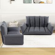 Foldable Floor Sofa Upholstered Recliner Chair W/Adjustable Backrest