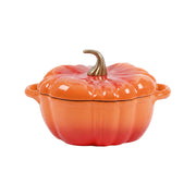 Pumpkin Shaped Enameled Cast Iron Casserole Pot with Lid Halloween Dutch Oven