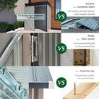 5 X 3FT Metal Garden Shed Outdoor Storage Shed House Box Pent Roof Lockable