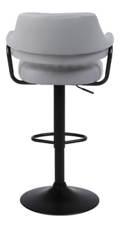 SET OF 2 PLUSH BAR STOOLS, GAS LIFT, BREAKFAST KITCHEN BAR PADDED ARMS & BACK