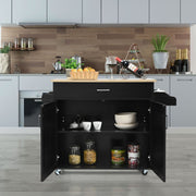 Kitchen Island Storage Trolley Rolling Cart Shelves Cupboard Cabinet Drawer Home