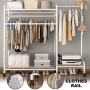 Clothes Rail 120KG Load Clothes Rack Shelfs Shoe Rack Display Stand Heavy Duty