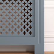 Large Radiator Cover Modern Grey Painted Cross Grill Wood Wall Cabinet Home UK