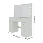 Dressing Table With Drawers Mirror Stool Set Makeup Desk Vanity Table Bedroom