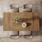 140cm Rectangular Dining Table Farmhouse Wooden Kitchen Table for 4-6 Person