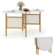 150 CM Modern Folding Writing Dining Table for 6-8 People - White