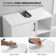 Under Sink Cabinet Bathroom Basin Unit Cupboard Storage Furniture & Shelf Aqbzjs