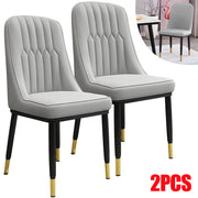 2/4/6 Faux Leather Dining Chairs Upholstered seat with Metal Legs Kitchen Chairs