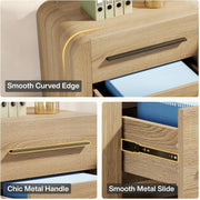 Wooden Nightstand with 2 Drawers, 27.55